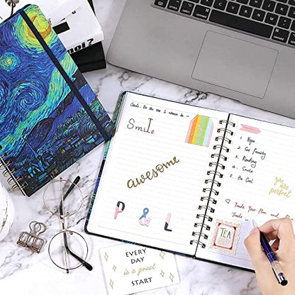 Ruled Journal/Notebook - Lined Journal with Premium Thick Paper, College Notebook/Journal, 8.5" X 6" with Exquisite Inner Pocket, Strong Twin-Wire Binding, Waterproof Hardcover for Home, School - color: navyblue