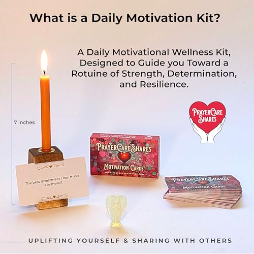 Daily Motivational Quotes- Portable Motivational Kit with 50 Assorted Daily Motivation Cards for Positive Mindset and Inspirational Quotes. Everyday Motivational Wellness - style: Motivations Kit- 50 Motivation Cards