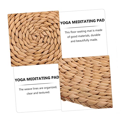 Cabilock Front Door Woven Mat Thick Decorative Meditation Cushion for Indoor Seating Natural Straw Yoga Floor Pad for Meditation and Relaxation