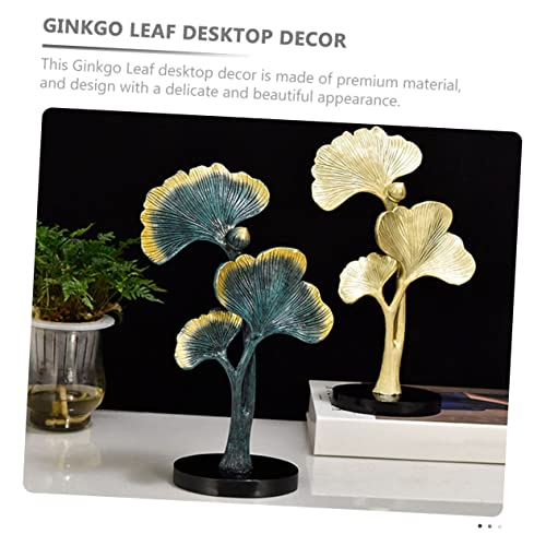 BESPORTBLE Ginkgo Leaf Resin Desktop Ornament Decor for Living Room Office Meditation -catching Table Accent Finish