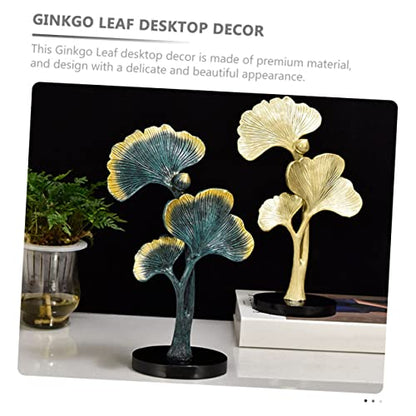 BESPORTBLE Ginkgo Leaf Resin Desktop Ornament Decor for Living Room Office Meditation -catching Table Accent Finish
