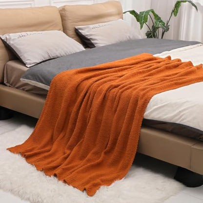bearberry Super Soft Fall Throw Blanket Lightweight Cozy Warm Throw Blankets for Couch Bed Sofa All Season (Caramel, 40”x50”) - color: Caramel, size: Kids(40″x50″)