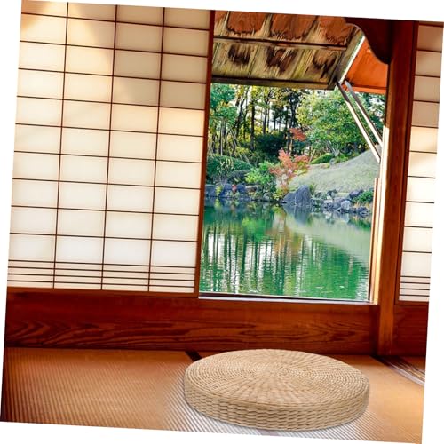 Thickened Meditation Mat Woven Seat Pad Yoga Meditation Cushion Floor Pillow for Women