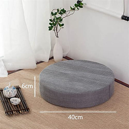 40x6cm Yoga Meditation Cushion Meditation Pillows Japanese Tatami Mat Zafu Meditation Cushion Round Yoga Seat Cushion(Coffee) - color: Coffee