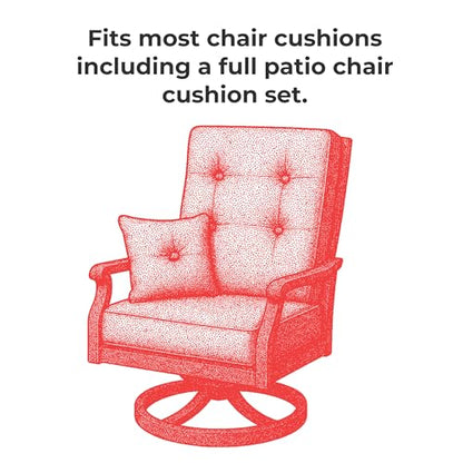 Chair Cushion Storage Bag - Premium USA Made Quality - 4 Mil Heavy Duty Clear Bag for Moving and Storage - 62x29x15 - Waterproof, Dustproof, Tear Resistant