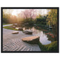 Artful Walls Zen Garden Wall Art – Tranquil Design with Raked Gravel, Moss Stones, etc., Wall Decor Size 27x35 cm / 11x14″ - size: 10.6"L x 13.8"W