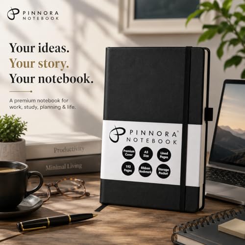 Racing Green 5.95"x8.45" Notebook – Everyday Journal Note Book & Monthly Planner, 192 Pages, Notebooks for Education, Office & Travel, Durable Cover, Smooth Paper, Ideal Lined Note Pad - color: Racing Green