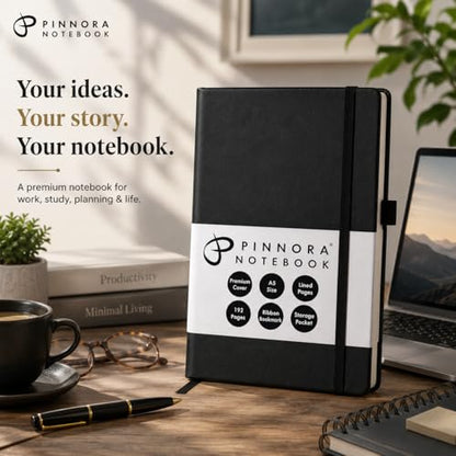 Racing Green 5.95"x8.45" Notebook – Everyday Journal Note Book & Monthly Planner, 192 Pages, Notebooks for Education, Office & Travel, Durable Cover, Smooth Paper, Ideal Lined Note Pad - color: Racing Green