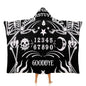 Skull Skeleton Witch Board Tarot Black Art Large Size Comfortable Hooded Blanket, Warm Blanket 40"x50" - color: Skull Skeleton Witch Board Tarot Black Art, size: 40"x50"