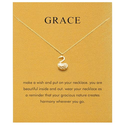 Golden Necklace for Women Virgin Mary Angel Butterfly Necklace Sister New Mom Friendship Necklace Birthday Christmas Gift - style: Swan