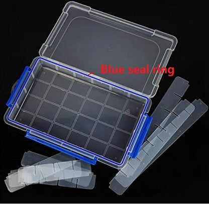 Kamay's XL Heavy Duty Adjustable 24 Compartment Slot Plastic Craft Storage Box with O-Ring Seal 3 Thick Snap Locks Ideal for Small Items(14 * 8.9 * 2inch) - style: O-Ring Seal XL Compartment Slot