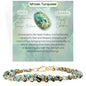 Farfume Beaded Bracelets for Women, Chakra Crystal 4mm Beads Gemstone Natural Stone Bead Spiritual Jewelry Gifts for Women - color: African Turquoise-Transformation & Growth