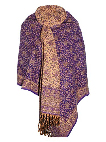 PURPLE BEIGE FLORAL BLANKET SCARF LUXURY PREMIUM QUALITY HANDMADE FASHION SCAR MADE OF YAK WOOL Shawl Blanket stole unisex Travel Wrap Meditation Soft gift for her