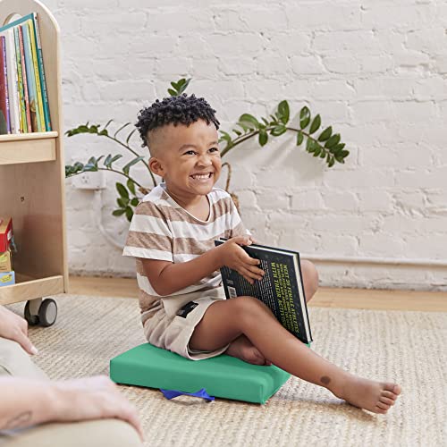ECR4Kids SoftZone Floor Cushions, Square, Flexible Seating, Emerald, 6-Piece - color: Emerald