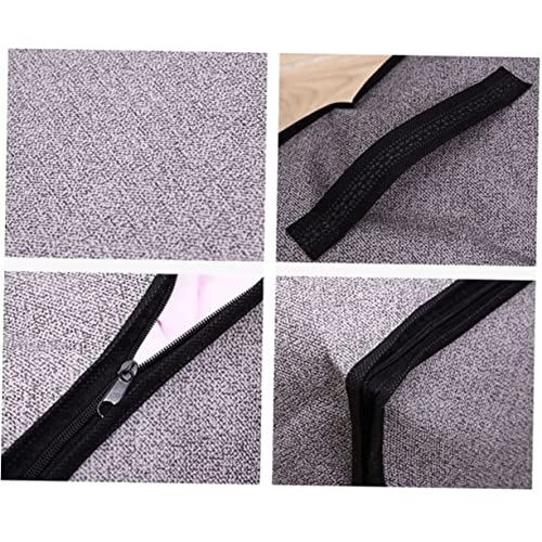 ABOOFAN 2pcs Non-woven Fabrics Storage Bags Foldable Quilt Storage Bag for Clothes and Bedding Light Grey Organizer Capacity for Home