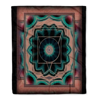 3dRose Mandala 9 Chakra Meditation Spirituality NewAge Pastel Power Energy Balance Peace Green Pink Silktouch Minky Blanket