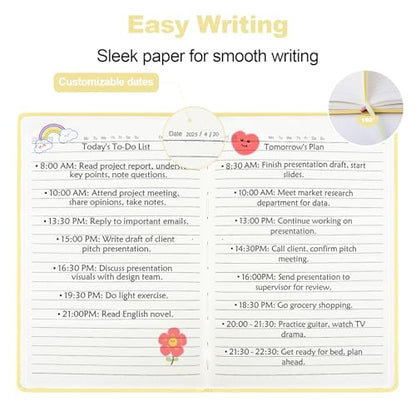 Lined Journal Notebooks for Writing, 100 GSM Thick Paper, 1 Pack Hardcover Notebooks, A5 College Ruled Notebook, Journaling Notebook for School/Travel/Office (Yellow- 1 Pack) - color: Yellow- 1 Pack