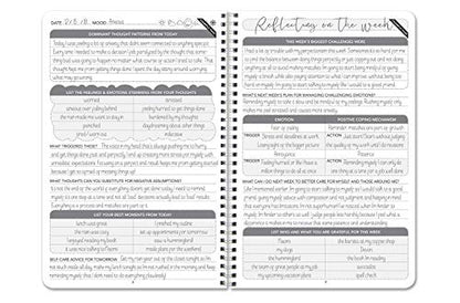BookFactory Thoughts Journal Thought Diary Log Book, 100 Pages - 6'' x 9'', Durable Thick Translucent Cover, Wire-O Binding (Made in USA) - style: Thoughts Wire-O