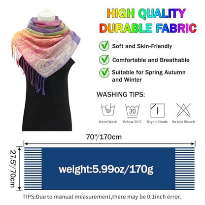 Rave Pashmina Scarf, Fashion Colorful Shawls and Wraps Soft Festival Scarves - color: A-camel