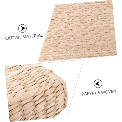 Zerodeko 1pc Hand-Woven Straw Meditation Mat for Home Use Cushion for Yoga Tatami and Zen Practices and Attractive Design for Meditation Spaces