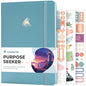 Clever Fox Purpose Seeker Journal – Guided Manifestation & Life Reflection Planner for Daily Self-Exploration, Goal-Setting & Gratitude (Aquamarine) - color: Aquamarine