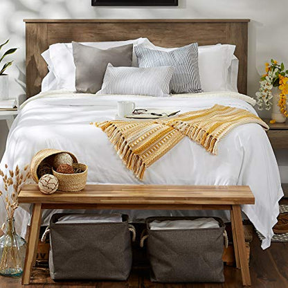 DII Braided Striped Throw, 50x60, Honey Gold - color: Honey Gold