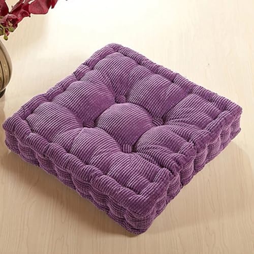40x40cm Floor Pillow, Meditation Pillow, Square Floor Cushion, Cushion Pillow Thick Soft Chair Seat Room Tatami Cushion for Home Decoration Violet - color: Violet