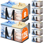 Extra Large Heavy Duty Moving Bags, Storage Bags with Strong Zippers & Handles, Packing Bags for Moving Essentials, Ideal Storage Tote for Home, Dorm & Storage Solutions, 125L 8 Packs Clear - size: 125L