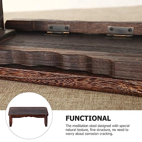 Yardwe Meditation Bench Non- Design Wooden Stool for Adults and Boys and Girls Compact Meditation Seating for Home Yoga and and