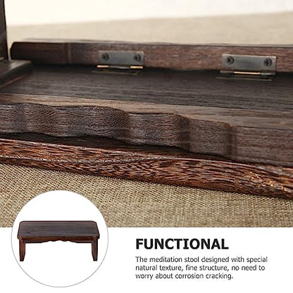 Yardwe Meditation Bench Non- Design Wooden Stool for Adults and Boys and Girls Compact Meditation Seating for Home Yoga and and