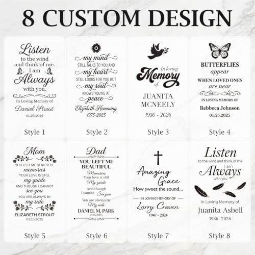 Personalized Memorial Wind Chimes for Outside Custom Photo with Name & Date, in Loving Memory - Sympathy Gifts - Keepsake Loss of Beloved One - size: Wind Chimes