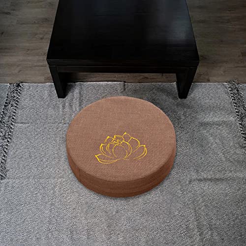 Meditation Cushion, Tibetan Meditation Cushion, Floor Cushion for Outdoor Meditation, Prayer, Living Room, Khaki 6cm