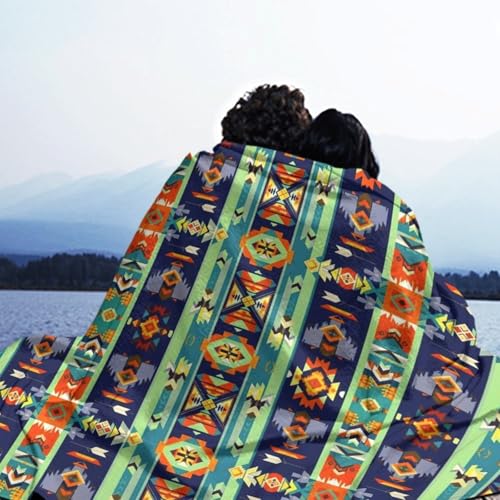 Adults Men Women Extra Soft Blankets, Abstract Geometric Ethnic Tribal Style Keep Warm Throw Blankets Oversized Wearable Blanket, Office Blankets - color: Pattern 14, size: 60x80inch-adults
