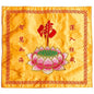 HOMSFOU Brocade Embroidery Buddhist Scripture Packing Cloth Lotus Cover Satin Double Layer Book Protector for Home Office Restaurant Use
