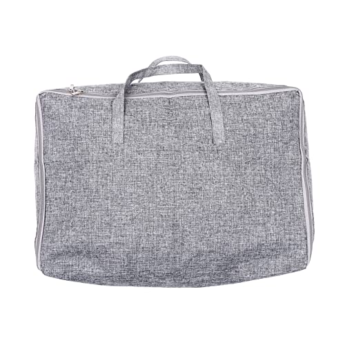 Cotton Linen Storage Bag Blanket Quilt Duffle Bag Large Capacity Easy Zipper