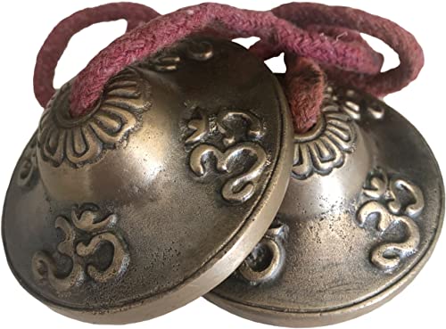 Tingsha Tibetan Meditation Bell Om Mane Padme Hum (Large)