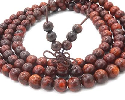 Mala Beads Necklace Bracelet 108 beads 8 mm Prayer, Meditation or Wood Necklace