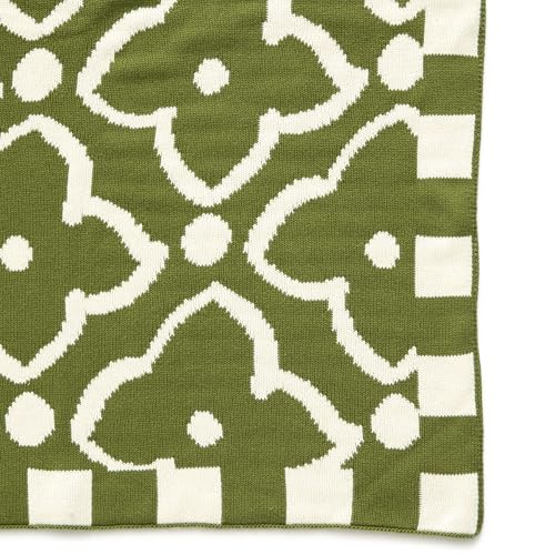 Vera Bradley Women's Cotton Double Knit Throw Blanket - color: Moorish Cedar Green