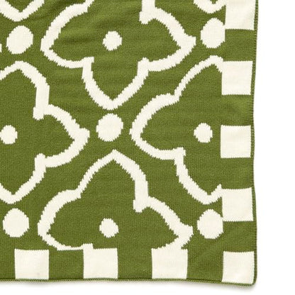Vera Bradley Women's Cotton Double Knit Throw Blanket - color: Moorish Cedar Green