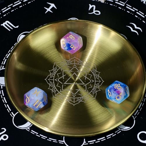 Gold Offering Prayer Ritual Bowl Plate Great for Altar,Meditation,Incense Sticks, smudging, Candle,Crystal,Jewelry,Yoga Use (Lotus) - style: Lotus