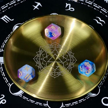 Gold Offering Prayer Ritual Bowl Plate Great for Altar,Meditation,Incense Sticks, smudging, Candle,Crystal,Jewelry,Yoga Use (Lotus) - style: Lotus