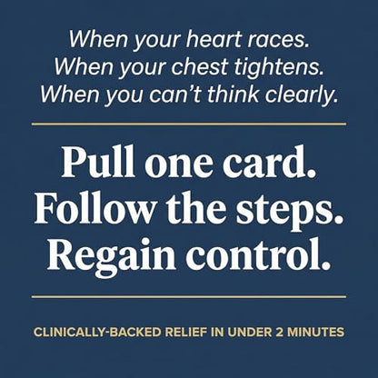 Anxiety Relief Coping Skills Cards — 55 Evidence-Based Techniques for Fast-Acting Relief | DBT, CBT & Grounding Tools for Anxiety, Stress & Overwhelm.