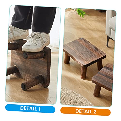 Homoyoyo Meditation Buddhist Stool Mini Square Stool Wooden Coffee Wood Small Bench Zen Kneel Sitting