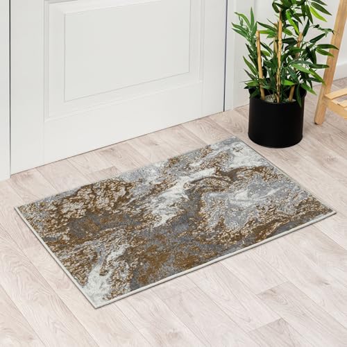 LUXE WEAVERS Marble Swirl Abstract Area Rug, Gray 2x3 - color: Grey, size: 2' x 3' (Rectangular)