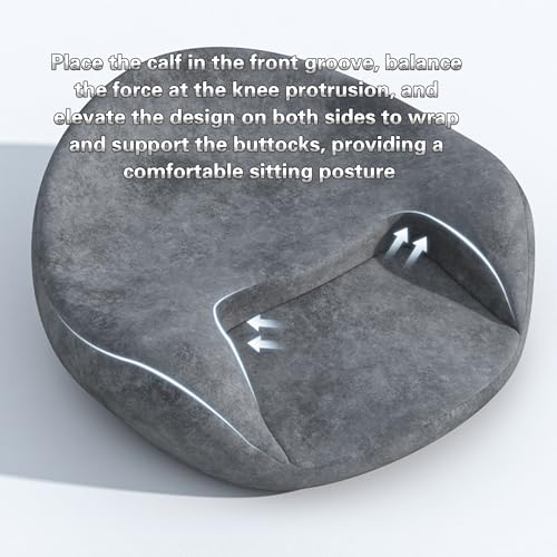 Meditation Cushion, Yoga Practice, Sitting Meditation, Meditation, Worship Cushion, Memory Foam, Sitting for Long Time Without Collapsing, Lazy Cushion, Ergonomic Design, Gray