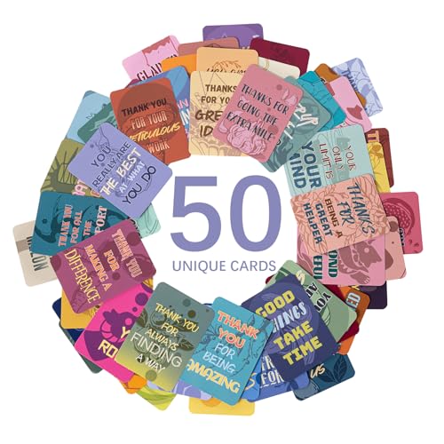 50 Unique Motivational Cards for Employees, Gratitude, Employee Appreciation Cards, Kindness Thank You Notes for Coworkers, Affirmations Card for Coworkers, Teachers, Boss - color: Employee Appreciation