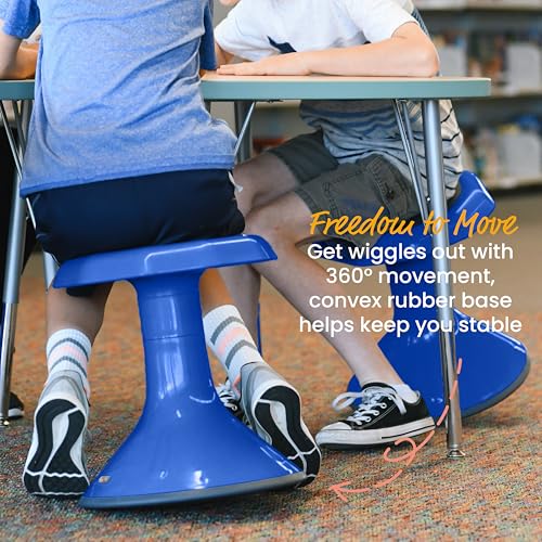 ECR4Kids ACE Active Core Engagement Wobble Stool, 15-Inch Seat Height, Flexible Seating, Blue - color: Blue