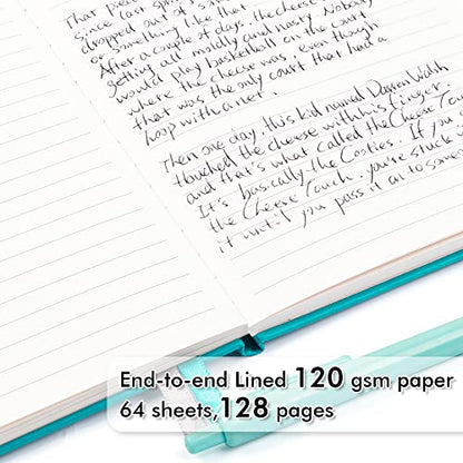 24 Pack Journal Notebook for Work, Feela Business Notebook Bulk Hardcover Lined Writing Journal with Pen Holder for Men Women Note Taking, with 24 Black Pens, 120 GSM, 5.1”x8.3”, A5, Emerald - color: 24 Pack emerald