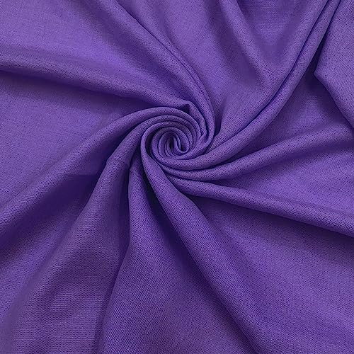 Women's Cotton Scarves Lady Light Soft Fashion Solid Scarf Wrap Shawl - color: Dark Purple