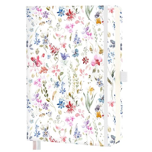 Mlife Lined Journal Notebook for Women & Men,A5 Hardcover PU Leather Journals for Writing,100 GSM Thick Paper, Perfect for College,Work,Office Supplies,Garden D - color: Garden D